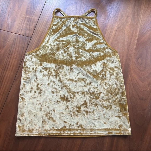 Urban Outfitters Velvet Halter Top in Gold - Picture 5 of 5